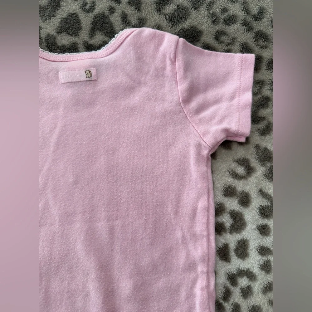 2006 Old Navy Daddy’s Little Sparkler Short Sleeve Bodysuit Onesie Pink 6-12 mo